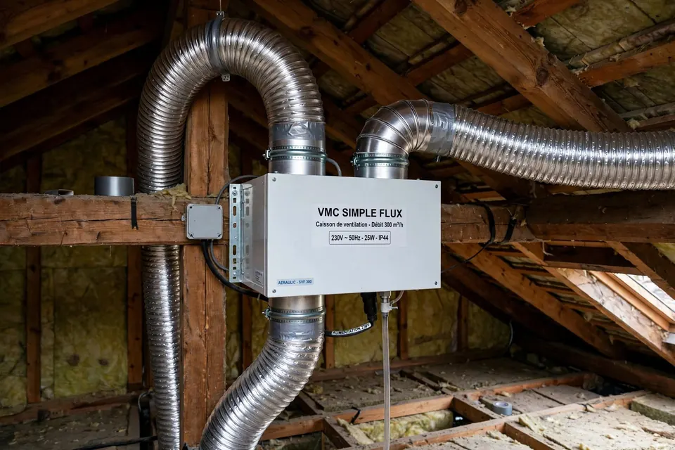 VMC simple flux installée par Expert VMC en Île-de-France
